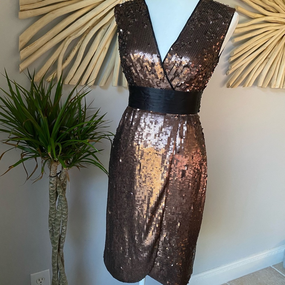 BCBGMAXAZRIA Reeve Sequined Cocktail Dress - XS